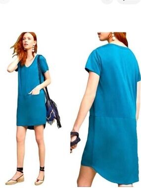Anthropologie Dolan left coast collection small teal blue tshirt dress